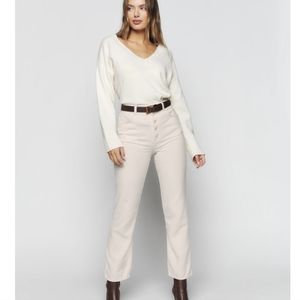 Reformation Cynthia Corduroy High Rise Straight Pants